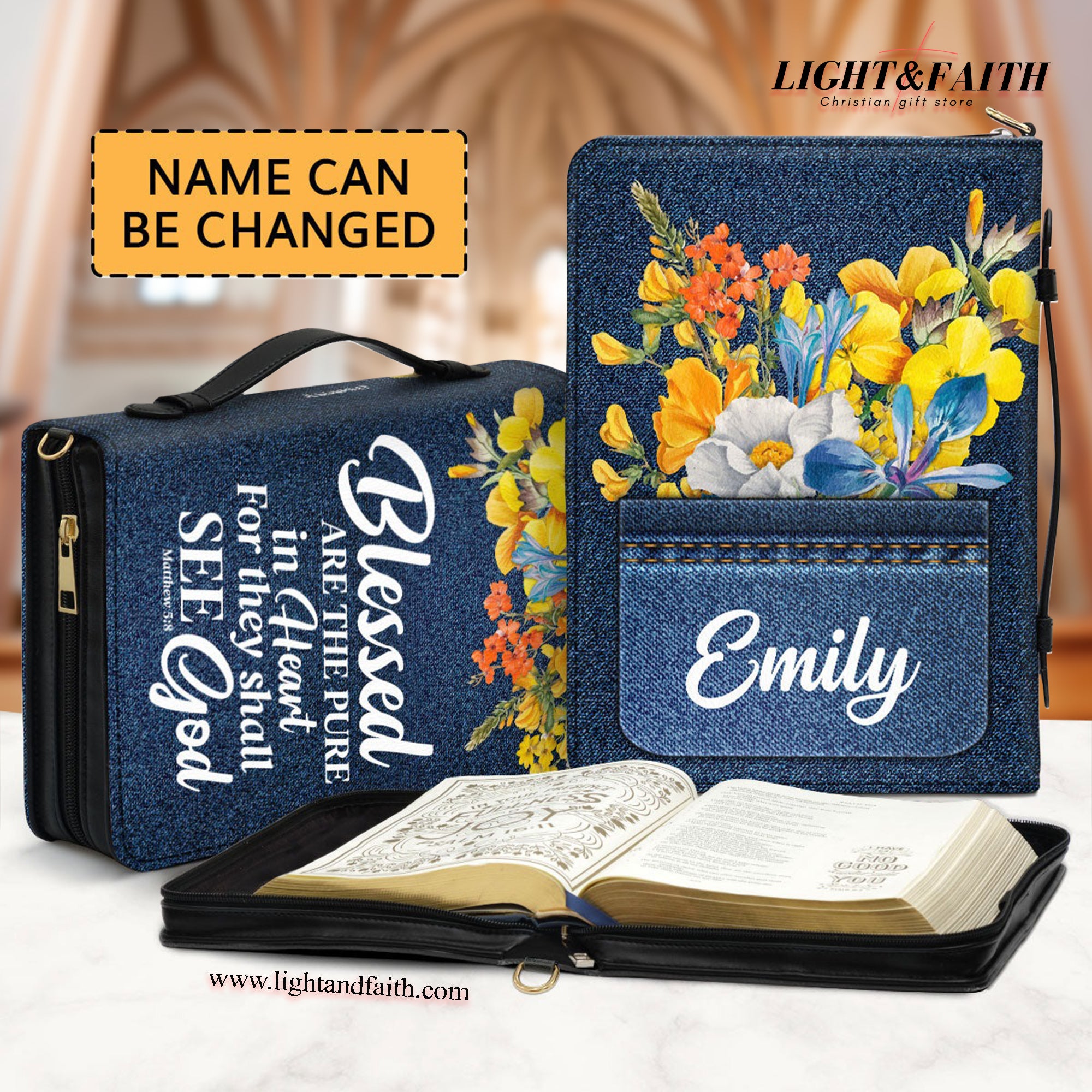 Meeting You Was Fate Leather Book Cover, Christian Valentine Gifts For Couple, Christian Gift, Bible Covers Jesus Gifts, Personalized Zippered Bible Cover With Handle (Copy)